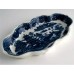 Caughley Rare Spoon Tray, Blue and White 'Pagoda' Pattern Decoration, Elongated Hexagonal Shape, faint 'S' Mark, c1785