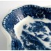 Caughley Rare Spoon Tray, Blue and White 'Pagoda' Pattern Decoration, Elongated Hexagonal Shape, faint 'S' Mark, c1785
