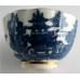 SOLD Caughley Scalloped Trio of Tea Bowl, Coffee Can and Saucer, Blue and White 'Pagoda'  Landscape Pattern,  c1785 SOLD