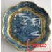 SOLD Caughley Scalloped Hexagonal Teapot Stand, Blue and White 'Pagoda'  Landscape Pattern,  c1785 SOLD