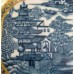 SOLD Caughley Scalloped Hexagonal Teapot Stand, Blue and White 'Pagoda'  Landscape Pattern,  c1785 SOLD