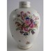 Worcester Tea Canister, Floral Enamel Decoration, c1775