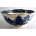 Caughley Scalloped Slops Bowl, Blue and White 'Pagoda'  Landscape Pattern,  c1785