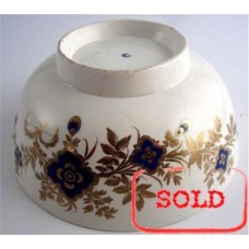 SOLD Worcester Slops Bowl, Blue and Gilt floral decoration, c1775 SOLD