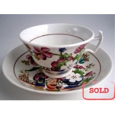 SOLD Hilditch Tea cup and Saucer, decorated with 'Boy Picking  Fruit', c1830 SOLD