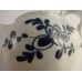 Liverpool or Lowestoft? Moulded Sauce Boat,  Blue and  White Floral Pattern, c1770