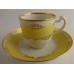 Chamberlain? Worcester Coffee Cup and Saucer, Yellow Ground  and Gilt decoration, c1800-10