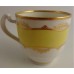 Chamberlain? Worcester Coffee Cup and Saucer, Yellow Ground  and Gilt decoration, c1800-10