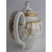 Coalport 'John Rose' Teapot, Waisted Spiral Fluted Oval 'Gilded' Flower Sprig Decoration, c1798