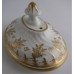 Coalport 'John Rose' Teapot, Waisted Spiral Fluted Oval 'Gilded' Flower Sprig Decoration, c1798