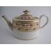 SOLD Coalport 'Thomas Rose, Hand Painted Smooth Oval Teapot,  Decorated in Orange and Gilt 'Grape Vine' Bands, c1805 SOLD 