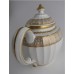 Coalport 'John Rose' New fluted Oval Gilt Teapot,  'Interlinked Ellipses and Dot' Gilt Decoration, c1798