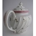 SOLD Coalport 'John Rose' Waisted Spiral Fluted Oval Teapot 'Red and Green Flower Sprig' Decoration, c1798 SOLD 