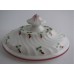 SOLD Coalport 'John Rose' Waisted Spiral Fluted Oval Teapot 'Red and Green Flower Sprig' Decoration, c1798 SOLD 