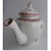 Coalport 'John Rose' Teapot Decorated in 'New Hall' Style with Flower Decoration and Pink Diaper Borders, c1805