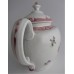 Coalport 'John Rose' Teapot Decorated in 'New Hall' Style with Flower Decoration and Pink Diaper Borders, c1805