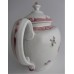 Coalport 'John Rose' Teapot Decorated in 'New Hall' Style with Flower Decoration and Pink Diaper Borders, c1805