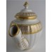 Coalport 'John Rose' New Fluted Oval Gilt Teapot, 'Interlinked Ellipses and Dot' Gilt Decoration, c1798