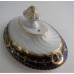 SOLD Coalport 'John Rose' Waisted Spiral Fluted Oval Blue and Gilt Decorated Teapot and Stand, c1798 SOLD