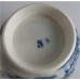 Caughley Scalloped Trio of Tea Bowl, Coffee Can and Saucer, Blue and White 'Pagoda' Landscape Pattern, c1785