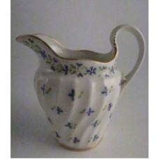 Worcester 'Waisted Shanked Body' Milk Jug, Decorated with 'Cornflowers', c1795