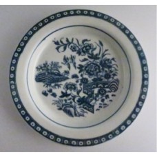Caughley small sized plate, beautifully decorated with the transfer printed blue and white 'Fence' Pattern, c1785