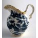 Caughley Milk Jug, Half Fluted Waisted Form, Blue and White 'Pagoda' Decoration, Salopian Sx Mark, c1785-90