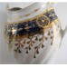 SOLD Chamberlains Worcester Jug with Oval Shanked and Waisted body, Blue and Gilt Decoration, Pattern no. 60, c1795-1800 SOLD 