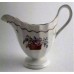 New Hall Milk Jug, Elegant Reeded Helmet Shape, Decorated with a Colourful Basket of Flowers, Pattern 112, c1795