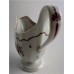 New Hall Milk Jug, Elegant Reeded Helmet Shape, Decorated with a Colourful Basket of Flowers, Pattern 112, c1795