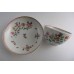 New Hall Tea Bowl and Saucer, Floral Decoration, c1795