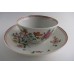 New Hall Tea Bowl and Saucer, Floral Decoration, c1795