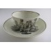 SOLD Worcester ' First Period' Tea Bowl & Saucer, transfer printed with 'Milkmaids' pattern, c1780 SOLD