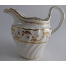 Worcester 'Flight & Barr' Period 'Waisted' Shanked Jug, with Delicate Gilded Decoration, c1795