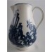 First Period Worcester Milk Jug, Decorated in Blue and White with 'Mother and Child' Pattern, c1770