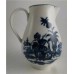 First Period Worcester Milk Jug, Decorated in Blue and White with 'Mother and Child' Pattern, c1770