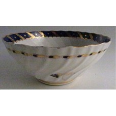 Worcester Circular Shanked Slops Bowl, Blue and Gilt Decoration with 'Bluebell pattern', c1795