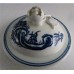 SOLD First Period Worcester cover (possibly to a sparrow beak milk jug), decorated with underglaze blue 'Fence pattern', with a moulded flower finial, c1780 SOLD 