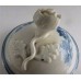 SOLD First Period Worcester cover (possibly to a sparrow beak milk jug), decorated with underglaze blue 'Fence pattern', with a moulded flower finial, c1780 SOLD 