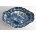 Caughley Melon Shape Printed Underglaze Blue 'Full Nankin' Dish, c1785