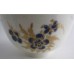 Worcester Trio, Decorated in Underglaze Blue with Formal Flowers, Honey Gold Leaves and Stems, Gold Dentil Rim and Base, c1785