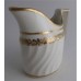 Coalport Oval Spiral Shanked Milk Jug, Gilded Leaf Garland Decoration, c1800