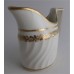 Coalport Oval Spiral Shanked Milk Jug, Gilded Leaf Garland Decoration, c1800