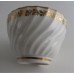 Coalport Spiral Shanked Trio (Tea Bowl, Coffee Can and Saucer), Gilded Leaf Garland Decoration, c1800