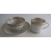 Coalport Spiral Shanked Trio (Tea Bowl, Coffee Can and Saucer), Gilded Leaf Garland Decoration, c1800