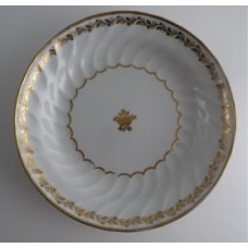 Coalport Spiral Shanked Plate, Gilded Leaf Garland Decoration, c1800