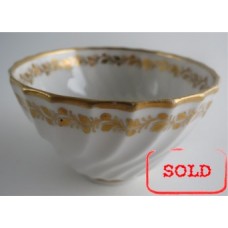 SOLD Coalport Spiral Shanked Tea Bowl, Gilded Leaf Garland Decoration, c1800 SOLD