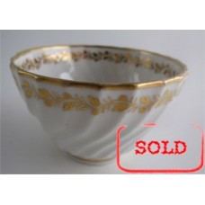 SOLD Coalport Spiral Shanked Tea Bowl, Gilded Leaf Garland Decoration, c1800 SOLD