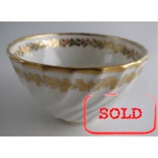 SOLD Coalport Spiral Shanked Tea Bowl, Gilded Leaf Garland Decoration, c1800 SOLD 