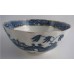 Caughley Scalloped Slops Bowl, Blue & White 'Pagoda' Landscape Pattern, c1785